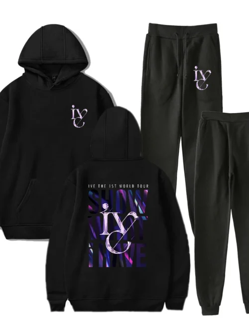 Kpop IVE The 1ST World Tour Show What I Have Hoodie + Pants Set